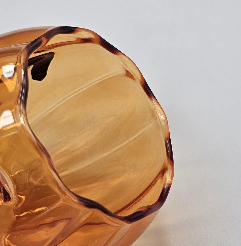 Hyde & Eek Boutique Glass Scalloped Jack-o-lantern‎ Pumpkin Mug Cup Halloween